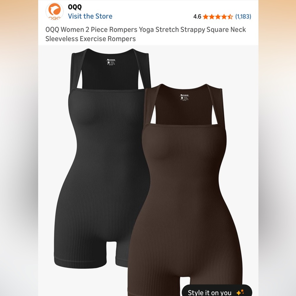 Black and brown bodycon rompers